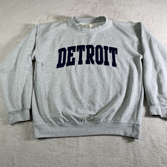 NEWYORK POPULAR Other - New York Popular Detroit Sweatshirt Mens Medium Gray Crewneck Fleece Top M